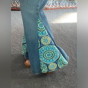 Upcycled flare bellbottom jeans
